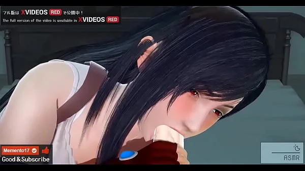 Uncensored Japanese hentai anime Tifa blowjob and creampie ASMR